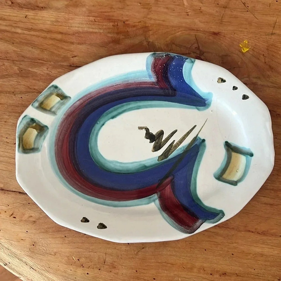 Vintage Mangum Pottery Serving Dish/Home Decor by Rob and Beth Mangum~Signed - Picture 1 of 5